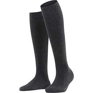 FALKE Women's Softmerino W Kh Wool Cotton Long Plain 1 Pair Knee-High Socks, Grey Anthracite Melange 3089, 7-8 FALKE Women's Softmerino W Kh Wool Cotton Long Plain 1 Pair Knee-High Socks, Grey Anthracite Melange 3089, 7-8