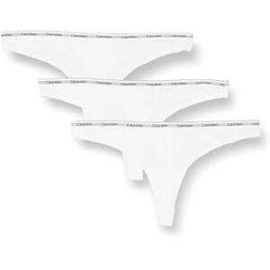 Calvin Klein Women's 3 Pack Modern Logo Thongs, White (White/White/White), S Calvin Klein Women's 3 Pack Modern Logo Thongs, White (White/White/White), S