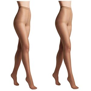 Conte elegant Pack of 2 Durable Women's Tights Semi-Matte Solo 40 Denier Women's Fine Tights with Marked Panties Part Plain, Bronze, L Conte elegant Pack of 2 Durable Women's Tights Semi-Matte Solo 40 Denier Women's Fine Tights with Marked Panties Part Plain, Bronze, L