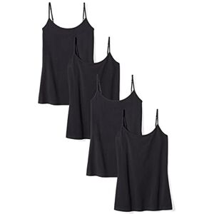 Amazon Essentials Women's Slim-Fit Camisole, Pack of 4, Black, Small Amazon Essentials Women's Slim-Fit Camisole, Pack of 4, Black, Small