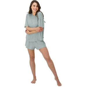 Hanes Women's Originals SuperSoft Comfywear 2 Piece Lounge Boxy T-Shirt & Sleep Shorts Loungewear Set, Soft Celadon/Soft Celadon, M Hanes Women's Originals SuperSoft Comfywear 2 Piece Lounge Boxy T-Shirt & Sleep Shorts Loungewear Set, Soft Celadon/Soft Celadon, M
