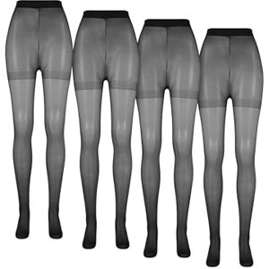 Urban Classics Women's 30 Denier Tights 4-Pack Pants, Clear, Black, L/XL Urban Classics Women's 30 Denier Tights 4-Pack Pants, Clear, Black, L/XL