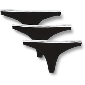 Calvin Klein Women's 3 Pack Modern Logo Thongs, Black (Black/Black/Black), XXL Calvin Klein Women's 3 Pack Modern Logo Thongs, Black (Black/Black/Black), XXL