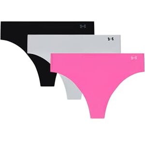 Under Armour Women's 3-Pack Pure Stretch No Show Thong Underwear – Seamless Invisible Fit, No VPL, Ultra-Soft, All-Day Comfort Solid Under Armour Women's 3-Pack Pure Stretch No Show Thong Underwear – Seamless Invisible Fit, No VPL, Ultra-Soft, All-Day Comfort Solid
