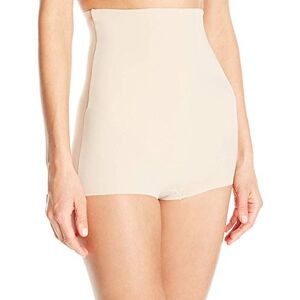 Maidenform Women's Sleek Smoothers Hiwaist Boyshort Everyday Control & Light Weight Control Knickers, Beige (Paris Nude), L Maidenform Women's Sleek Smoothers Hiwaist Boyshort Everyday Control & Light Weight Control Knickers, Beige (Paris Nude), L