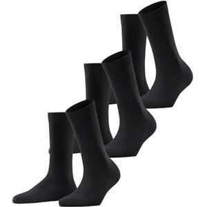 FALKE Women's Family 3-Pack Socks Breathable Sustainable Cotton Hard-Wearing Extra-Soft On Skin Plain Flat Seam In Toe Area For Dress Casual Business Looks Multipack 3 Pairs FALKE Women's Family 3-Pack Socks Breathable Sustainable Cotton Hard-Wearing Extra-Soft On Skin Plain Flat Seam In Toe Area For Dress Casual Business Looks Multipack 3 Pairs