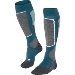 FALKE Women's SK2 Ski Socks Medium Cushioning Shin Padding Anti Blister Warm Breathable Quick-Drying Climate-Regulating Odour-Neutralising Wool Functional Yarn 1 Pair FALKE Women's SK2 Ski Socks Medium Cushioning Shin Padding Anti Blister Warm Breathable Quick-Drying Climate-Regulating Odour-Neutralising Wool Functional Yarn 1 Pair