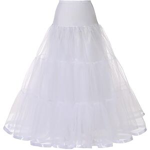 Kumeng Women's Ankle Length Petticoats Long Plus Size Wedding Slips Crinoline Underskirt for Prom Evening Wedding Dress, White, XXL Kumeng Women's Ankle Length Petticoats Long Plus Size Wedding Slips Crinoline Underskirt for Prom Evening Wedding Dress, White, XXL