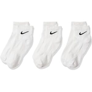 Nike Men's U Nk Everyday Cush Ankle 3pr Socks, White, L UK Nike Men's U Nk Everyday Cush Ankle 3pr Socks, White, L UK
