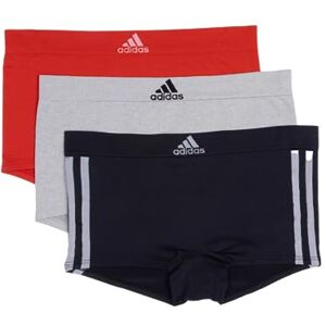 adidas Women's Seamless Boy Shorts Underwear 3-Pack, Blk/Mhg/Vivdred, XL adidas Women's Seamless Boy Shorts Underwear 3-Pack, Blk/Mhg/Vivdred, XL
