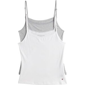 Tommy Hilfiger Women’s 2 Pack Stretch Tops, Multicolor (White/Grey Heather), XS Tommy Hilfiger Women’s 2 Pack Stretch Tops, Multicolor (White/Grey Heather), XS