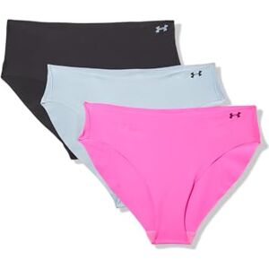 Under Armour Women's 3-Pack Pure Stretch No Show Bikini Underwear, All-Day Comfort & Ultra-Soft Fit, Rebel Pink, M Under Armour Women's 3-Pack Pure Stretch No Show Bikini Underwear, All-Day Comfort & Ultra-Soft Fit, Rebel Pink, M