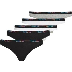 Calvin Klein Women's 5 Pack Bikini Briefs with Logo Waistband, Multicolor (Black/White/Black/Gry Htr/White), L Calvin Klein Women's 5 Pack Bikini Briefs with Logo Waistband, Multicolor (Black/White/Black/Gry Htr/White), L
