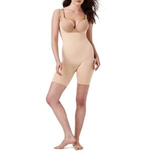 Spanx Power Open-Bust Mid-Thigh Bodysuit Soft Nude Spanx Power Open-Bust Mid-Thigh Bodysuit Soft Nude