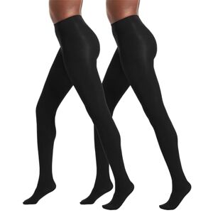 No Nonsense Women's Super Opaque Control-top Tights, 90 Denier, Black/Black, M (Pack of 2) No Nonsense Women's Super Opaque Control-top Tights, 90 Denier, Black/Black, M (Pack of 2)