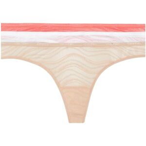 Calvin Klein Women's 3 Pack Thong (Low-Rise), Calypso Coral/Cedar/White, 3XL Calvin Klein Women's 3 Pack Thong (Low-Rise), Calypso Coral/Cedar/White, 3XL