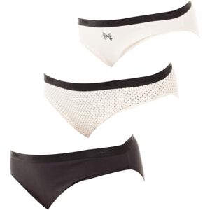 DIM Women's Pockets Cotton x3 Multicoloured Briefs Comfort Cotton & Elastane Soft Waistband Everyday Style Black bow set L DIM Women's Pockets Cotton x3 Multicoloured Briefs Comfort Cotton & Elastane Soft Waistband Everyday Style Black bow set L