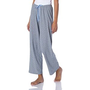 HUE Women's Printed Knit Long Pajama Sleep Pant Bottom, Bella Blue-Mini Scribble, S HUE Women's Printed Knit Long Pajama Sleep Pant Bottom, Bella Blue-Mini Scribble, S