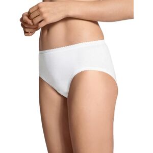 Calida women's terry slip, white, underpants made of cotton and polyamide, with soft lace endings on the waistband and legs, size: M (18/20) Calida women's terry slip, white, underpants made of cotton and polyamide, with soft lace endings on the waistband and legs, size: M (18/20)