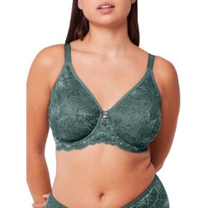 Triumph Women's Amourette Charm Conscious W02 Bra, Opaque, Smoky Green, 32DD Triumph Women's Amourette Charm Conscious W02 Bra, Opaque, Smoky Green, 32DD