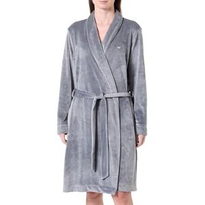 Emporio Armani WOMAN'S CHENILLE DRESSING GOWN GREY M Emporio Armani WOMAN'S CHENILLE DRESSING GOWN GREY M
