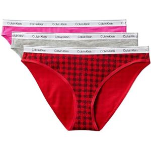 Calvin Klein Women’s 3 Pack Cotton Bikini Briefs with Stretch, Multicolor (Blotched Plaid+Adrenaline Rush/Blac), XL Calvin Klein Women’s 3 Pack Cotton Bikini Briefs with Stretch, Multicolor (Blotched Plaid+Adrenaline Rush/Blac), XL
