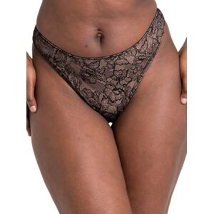 Curvy Kate Hey Girls Thong Black/Latte L Curvy Kate Hey Girls Thong Black/Latte L
