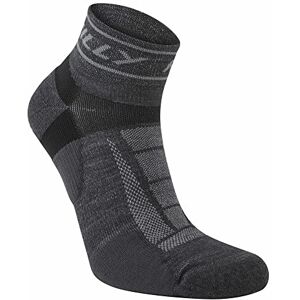 Hilly Unisex Trail Quarter Med Cushioning, Running Sock, Charcoal/Black, L UK Hilly Unisex Trail Quarter Med Cushioning, Running Sock, Charcoal/Black, L UK