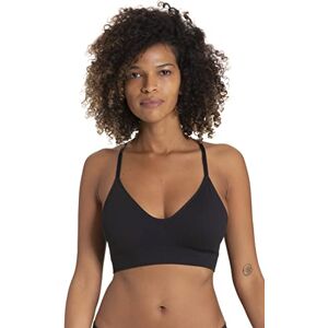 DORINA Women's Revive Wireless Bralette Lightly Padded with Removable Pads, Racerback Detail, and Seamless Circular Knit Micro Fabric, Black DORINA Women's Revive Wireless Bralette Lightly Padded with Removable Pads, Racerback Detail, and Seamless Circular Knit Micro Fabric, Black