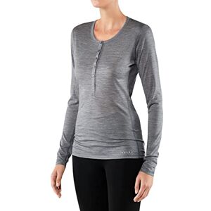 FALKE Women Silk Wool Long Sleeve Shirt Merino Wool/Silk, Grey (Grey-Heather 3757), XS, 1 Piece FALKE Women Silk Wool Long Sleeve Shirt Merino Wool/Silk, Grey (Grey-Heather 3757), XS, 1 Piece