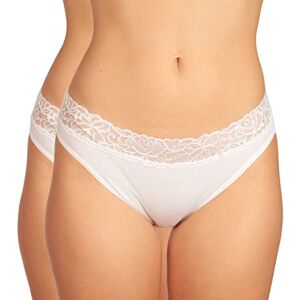 DIM Women's Midi Cotton Feminine Brief x2 White S DIM Women's Midi Cotton Feminine Brief x2 White S