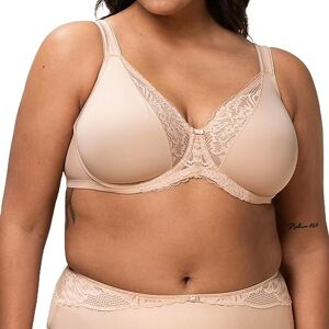 Triumph Womens Modern Lace+Cotton W Bra, Neutral Beige, 46B UK Triumph Womens Modern Lace+Cotton W Bra, Neutral Beige, 46B UK