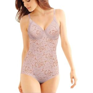 Bali Women's Shapewear Lace 'N Smooth Body Briefer, Rosewood, 38DD Bali Women's Shapewear Lace 'N Smooth Body Briefer, Rosewood, 38DD