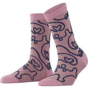 Burlington Women's Ocean Lovers W So Cotton Patterned 1 Pair Socks, Pink Powder 8493, 3.5-7 Burlington Women's Ocean Lovers W So Cotton Patterned 1 Pair Socks, Pink Powder 8493, 3.5-7