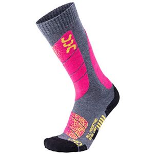 UYN S100042 SKI ALL MOUNTAIN Socks Women's Medium gray melange/pink 38 UYN S100042 SKI ALL MOUNTAIN Socks Women's Medium gray melange/pink 38