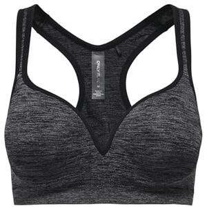 Only Play ONLY Women's Onpmartine Seamless Bra Opus Sports Bra, Black (Black Detail:Melange), S Only Play ONLY Women's Onpmartine Seamless Bra Opus Sports Bra, Black (Black Detail:Melange), S