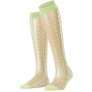 FALKE Women's Paradise Net W Kh Sheer Patterned 1 Pair Knee-High Socks, Green Lemon 7498, 5.5-8 FALKE Women's Paradise Net W Kh Sheer Patterned 1 Pair Knee-High Socks, Green Lemon 7498, 5.5-8