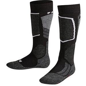 FALKE Unisex Kids SK2 Intermediate K Kh Wool Warm Thick 1 Pair Skiing Socks, Black Black-Mix 3010, 6-8.5 FALKE Unisex Kids SK2 Intermediate K Kh Wool Warm Thick 1 Pair Skiing Socks, Black Black-Mix 3010, 6-8.5