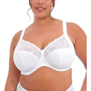 Elomi Women's Morgan Banded Comfort & Support. Three-Section Cup, Side Frame, Stretch Lace. Dd+ Bras Full Coverage, White, 40J US Elomi Women's Morgan Banded Comfort & Support. Three-Section Cup, Side Frame, Stretch Lace. Dd+ Bras Full Coverage, White, 40J US