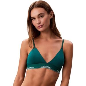 Calvin Klein Women’s Lightly Lined Triangle Bra with Logo Band, Blue (Turf), L Calvin Klein Women’s Lightly Lined Triangle Bra with Logo Band, Blue (Turf), L