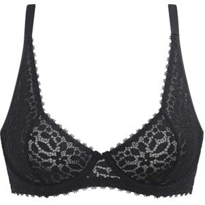 DIM Women's Daily Lace Bra Underwired Openwork Floral Lace Support and Comfort Black 36DD DIM Women's Daily Lace Bra Underwired Openwork Floral Lace Support and Comfort Black 36DD