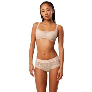 Triumph Women's Body Make-Up Illusion Lace Balconette Bra, Nude Beige, 32DD Triumph Women's Body Make-Up Illusion Lace Balconette Bra, Nude Beige, 32DD