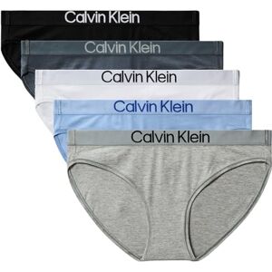 Calvin Klein Women's 5 Pack Bikini Briefs with Logo Waistband, Multicolor (Black/White/Grey Heather/Frozen Fio), XL Calvin Klein Women's 5 Pack Bikini Briefs with Logo Waistband, Multicolor (Black/White/Grey Heather/Frozen Fio), XL