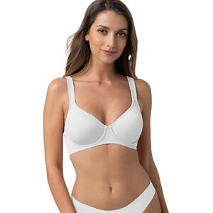 DORINA LINDSAY Non-Padded Underwired Bra with Moulded Cups, Full Coverage, Soft Micro Fabric, Adjustable Shoulder Straps for Comfort and Support, White DORINA LINDSAY Non-Padded Underwired Bra with Moulded Cups, Full Coverage, Soft Micro Fabric, Adjustable Shoulder Straps for Comfort and Support, White