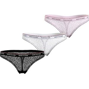Tommy Hilfiger Women's 3 Pack Premium Essential Thongs, Multicolor (Black/White/Light Pink), XL Tommy Hilfiger Women's 3 Pack Premium Essential Thongs, Multicolor (Black/White/Light Pink), XL