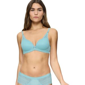 Triumph Aura Spotlight T WHP Women's Cup Bra Underwire, Lightly Padded Cups, Elegant Lace Cover, Silver Blue, 36DD Triumph Aura Spotlight T WHP Women's Cup Bra Underwire, Lightly Padded Cups, Elegant Lace Cover, Silver Blue, 36DD