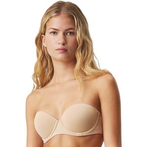Calvin Klein Women Strapless Bra Push-up, Beige (Bare), 36A Calvin Klein Women Strapless Bra Push-up, Beige (Bare), 36A