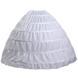 SOMOYA Women Crinoline Petticoat 6 Hoop Skirt A line Slip Floor Length Underskirt for Wedding Dress Ball Gown, White SOMOYA Women Crinoline Petticoat 6 Hoop Skirt A line Slip Floor Length Underskirt for Wedding Dress Ball Gown, White
