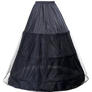 TUKA-i-AKUT TUKA 3-Hoop A-Line Crinoline for Womens Wedding Dress Evening Gown etc. Underskirt Wedding bridal Petticoat Slips Size L, Matching UK Size 14-24, TKB0005 black -X TUKA-i-AKUT TUKA 3-Hoop A-Line Crinoline for Womens Wedding Dress Evening Gown etc. Underskirt Wedding bridal Petticoat Slips Size L, Matching UK Size 14-24, TKB0005 black -X