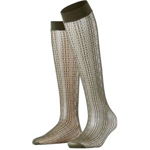 FALKE Women's Crossroads W Kh Sheer Patterned 1 Pair Knee-High Socks, Green Artichoke 7436, ONESIZE FALKE Women's Crossroads W Kh Sheer Patterned 1 Pair Knee-High Socks, Green Artichoke 7436, ONESIZE